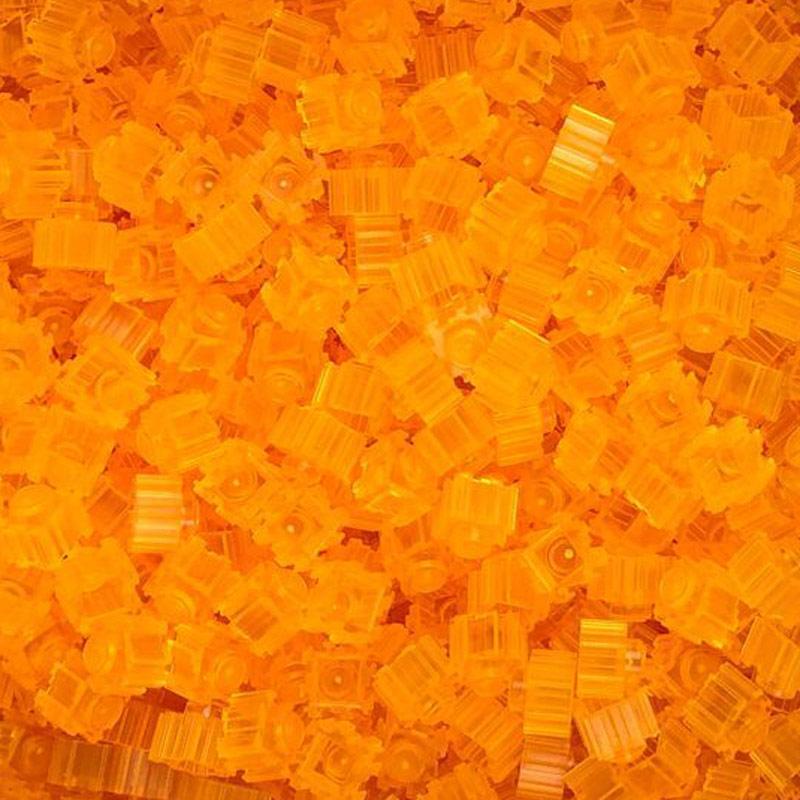 250 peças 8*8mm Cor Transparente Pixel Art Quebra-cabeça Micro Blocos de Construção DIY 3D Tijolo Pequeno Para Brinquedo Infantil Educacional Crianças