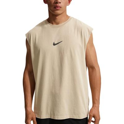 Tank Tops Men's Desert Khaki Crew Neck Moderate IH1976-253