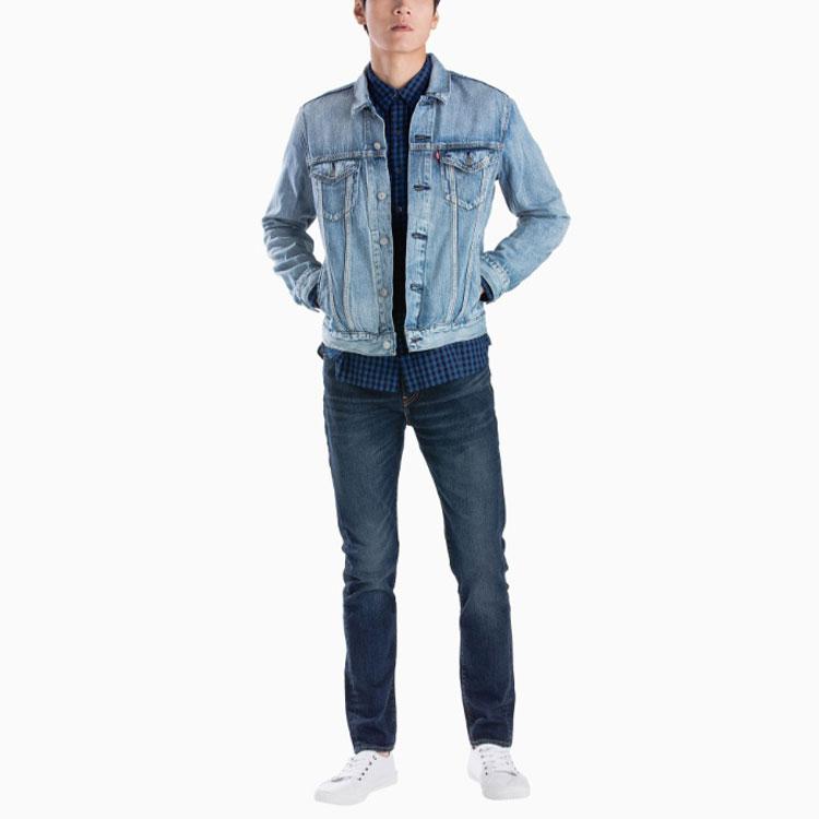 Levis Denim Jacket With Collar Men Jackets Light-Denim-Blue 72334-0351