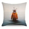 Wish Pillowcase Astronaut Planet Linen Pillow Cushion Cover