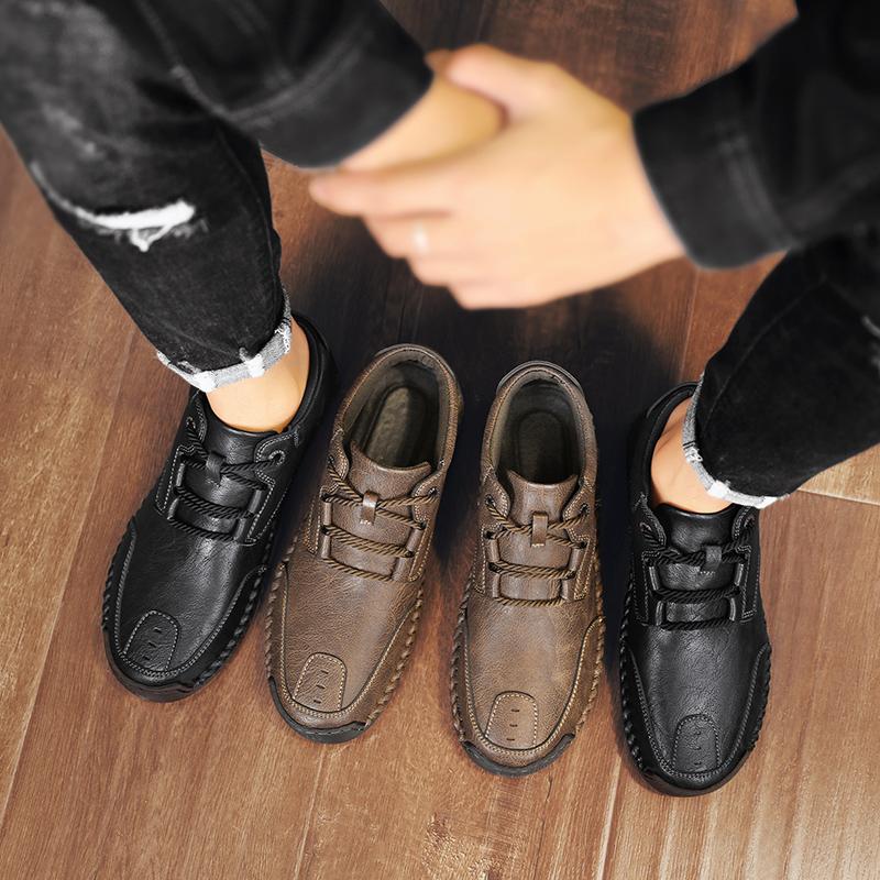 Herren High-Top-Freizeitschuhe aus Leder