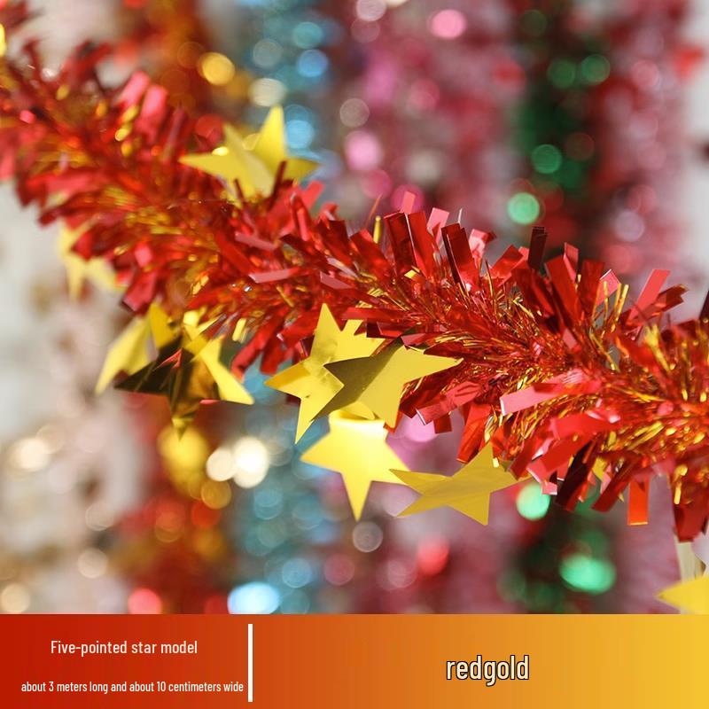 Shiny Ribbon Pull Flower Tinsel for New Year, Wedding, Birthday, and Indoor Festival Decoration