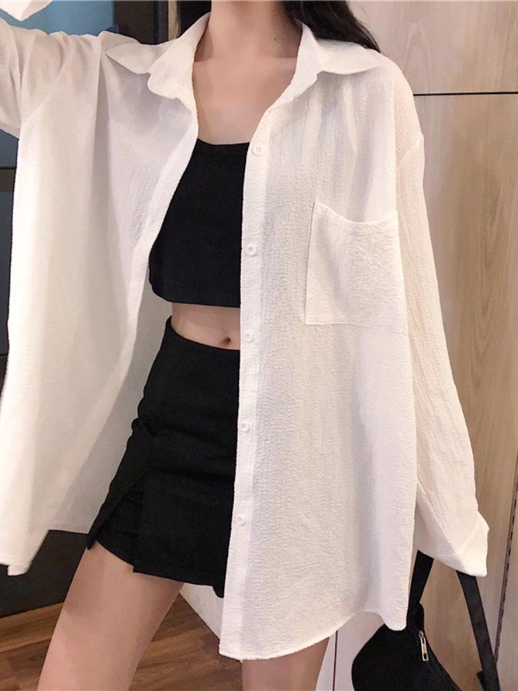 Dámský retro kardigan s ochranou proti slunci ve stylu Hongkongu - Letní design s dlouhým rukávem, lehký a trendy