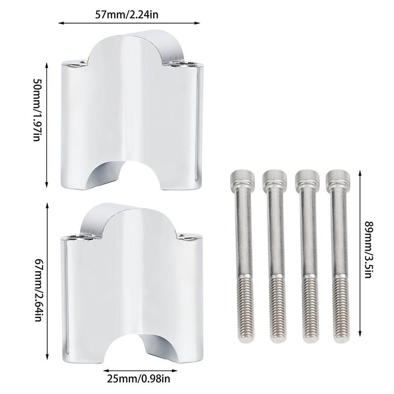 Motorcycle 2'' Rise Handle Bar Risers For Harley XL 1200X Forty-Eight 2010-2018 Handlebar Riser Mount Adapter