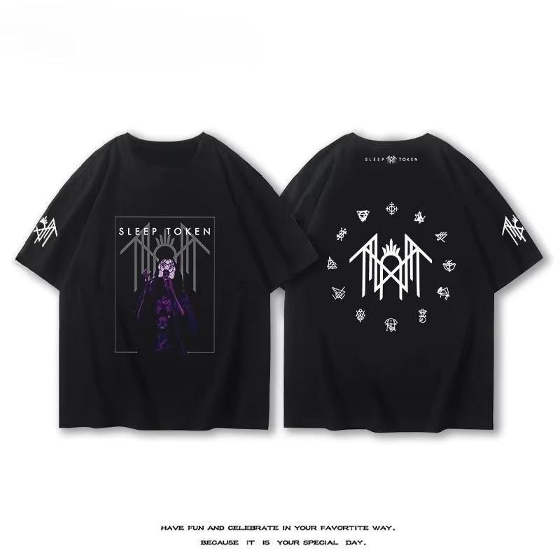 British Sleep Token Band  2025 New T-Shirt Short Sleeve Unisex Summer Alternative Rock After Metal Cotton Print Half Sleeve