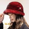 Women's Hat New Faux Mink Fur Hat - Women's Winter Hat Versatile Warm Ear Protection Stylish Top Hat Faux Fur Windproof Snow Hat