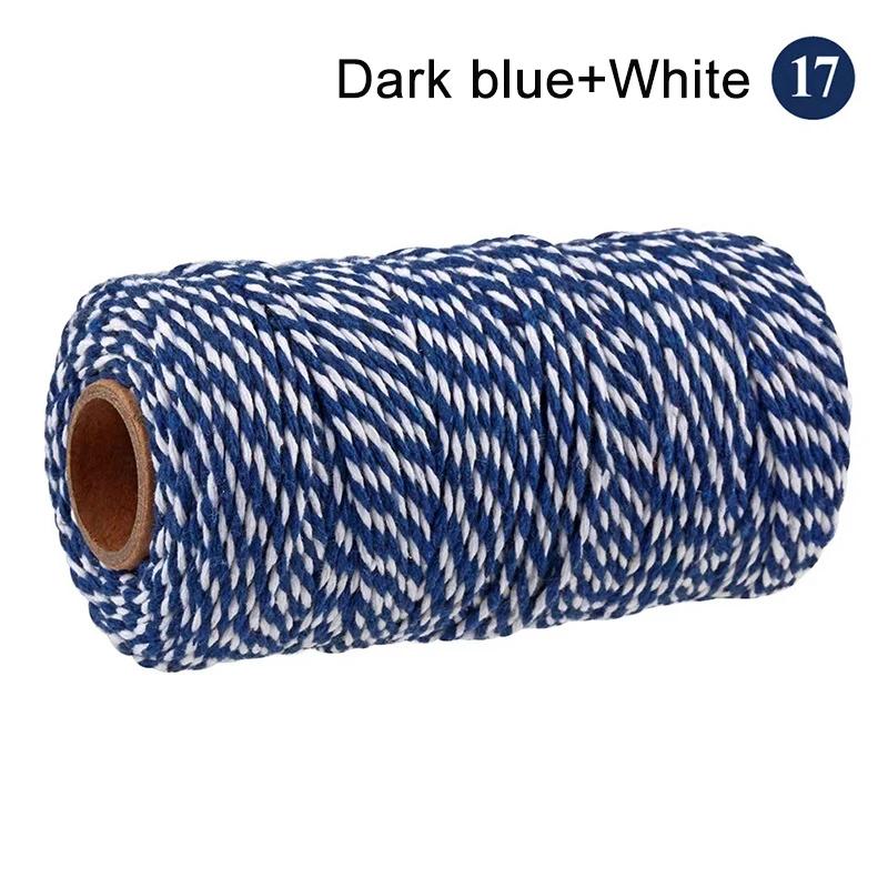 2mm 100M Macrame Cord Corda di cotone Spago Filo Stringa Artigianato Cucito fai da te Fatti a mano Arazzi Boemia Festa di nozze Decorazioni per la casa