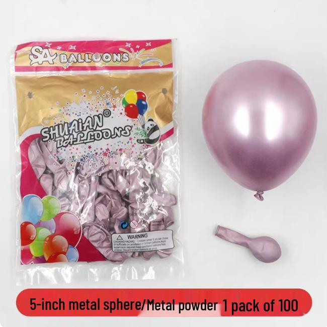 Shuai An Metallic Chrome Balloons: Gold, Silver, Blue, Green, Purple - 5", 10", 18", 36" Round Latex Party Decorations