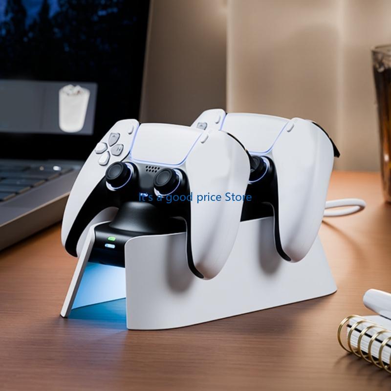 Game Consoles Chargers Stand Charging Display Dock Station with 2 Port Suitable for P5 Console Controller