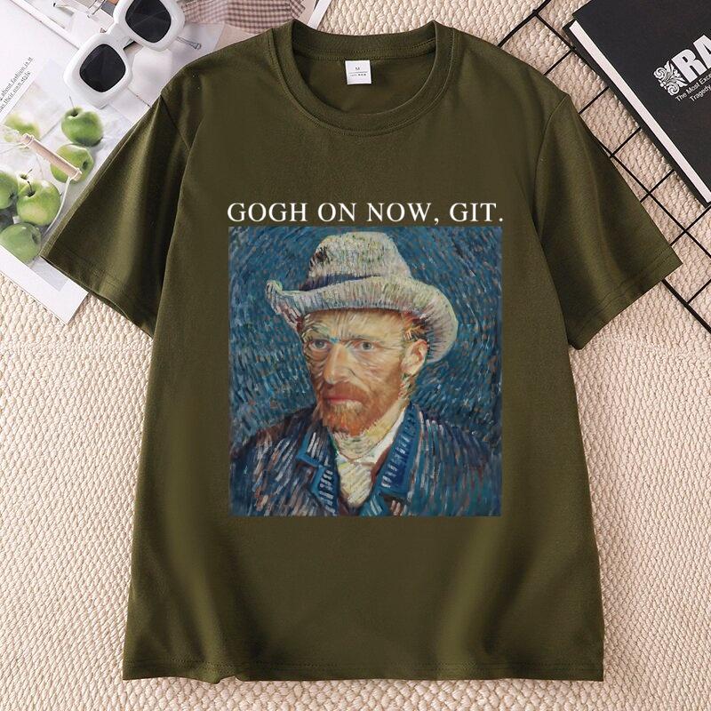 Art Teacher T Shirt Unisex Unisex Cotton Funny Van Gogh Art TShirt Humor Printed Tshirts Casual Short Sleeve Round Neck Clothing