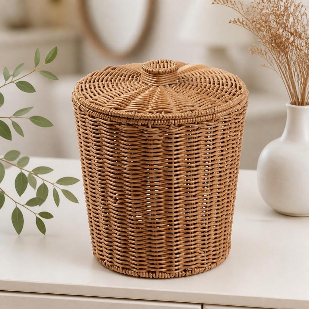 Storage Bin with Lid Decorative Household Organizer Multipurpose for Closet