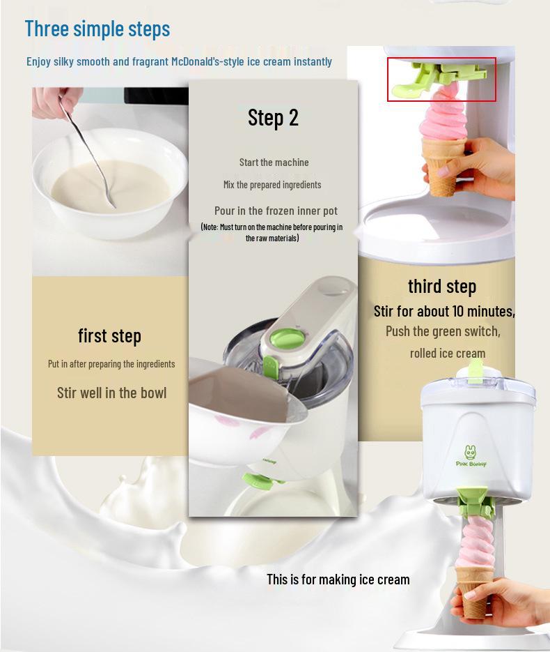 Bugs Bunny Kinder Automatischer Mini Eiscreme- und Eis am Stiel-Maker für DIY Selbstgemachte Leckereien