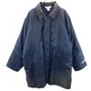 Adidas 80s Vintage Trefoil Logo Bench Coat M Navy Quilted Back Men's Used
