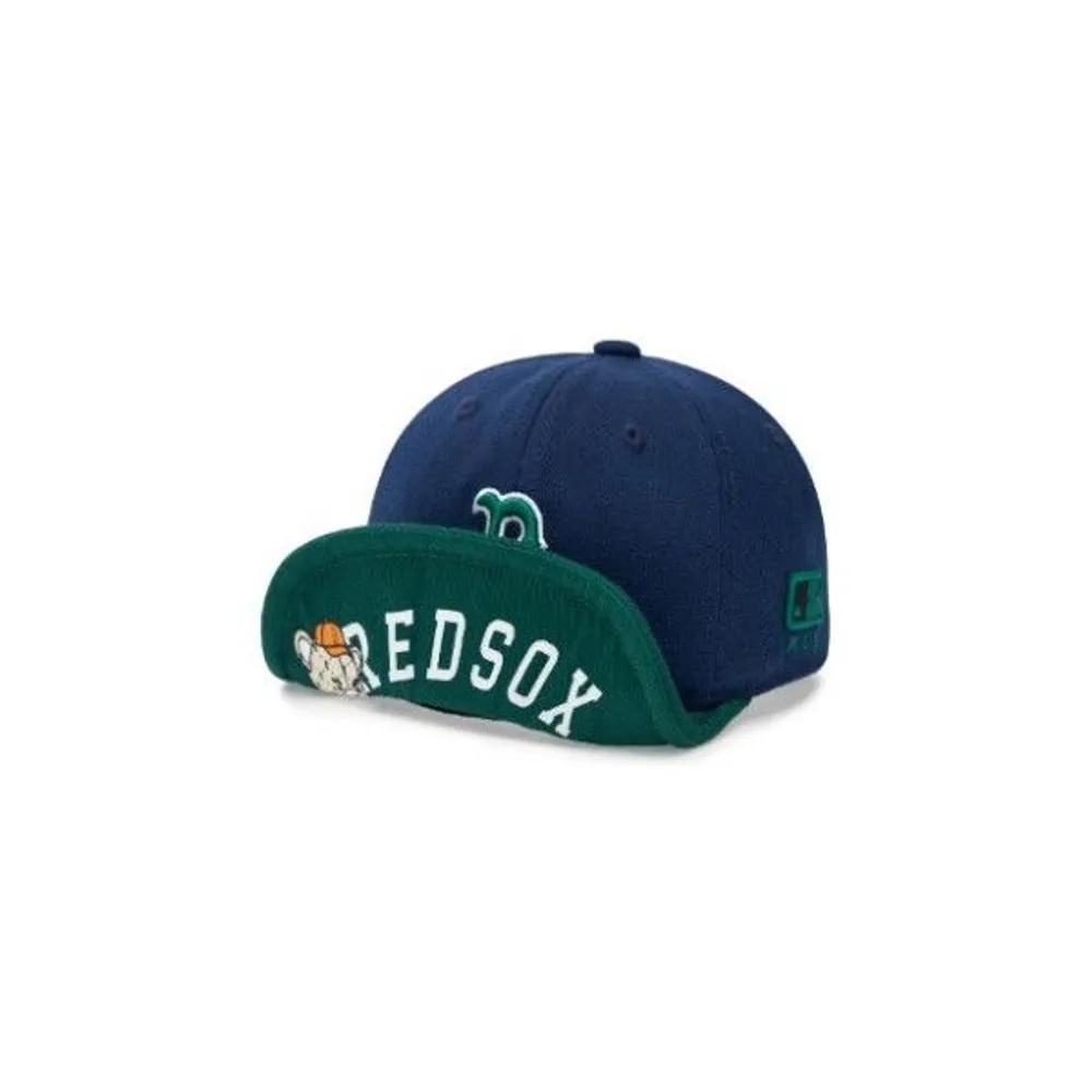 [MLB] Kids Cap JQT 7AWRC024N-43NYS Baby Monobear Color Block Wire Boston Red Sox F1