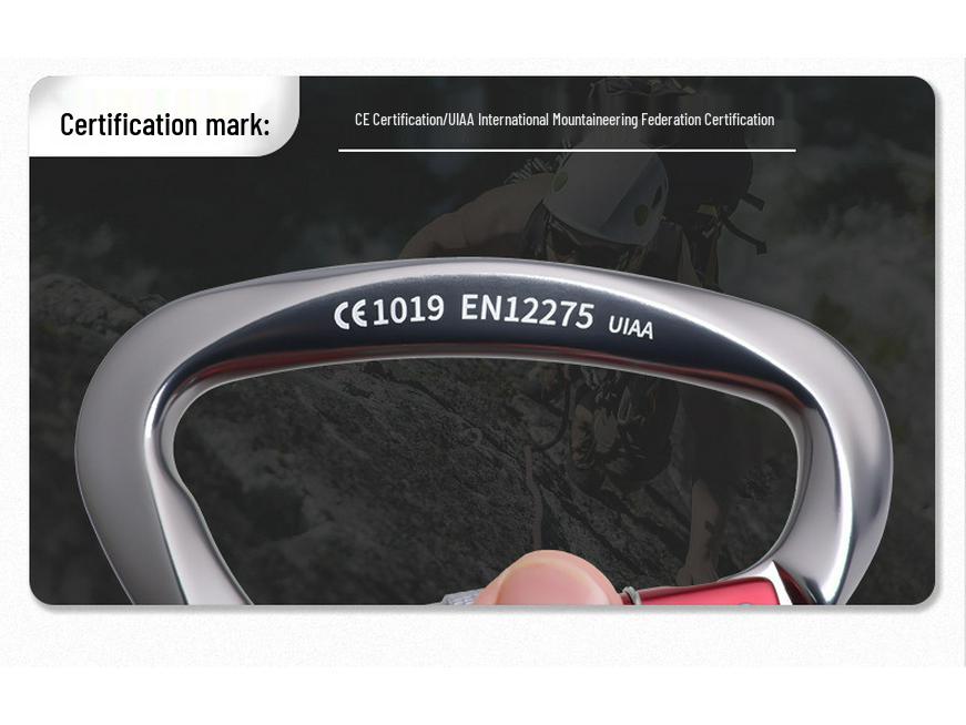 Kanle D-Shaped Screw-Lock Carabiner: Quickdraw Climbing Safety Buckle
