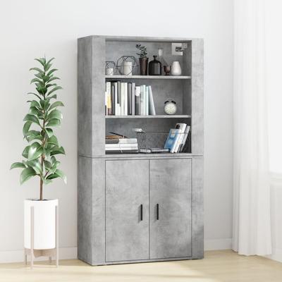 Vidaxl Tall Cabinet, Concrete Grey