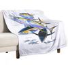 Yellowfin Tuna Throw Blanket Multi-Purpose Travel Hairy Decoratives Blankets