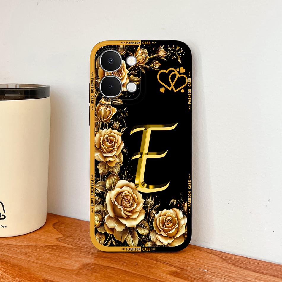 For Vivo Y500i / Y31D Phone Case Couple Letters Shockproof Full Coverage Funda For Vivo Y 31d Y 500i Soft Liquid Silicone Cover