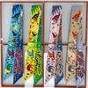POBING Cashew Print 18m/m Twill Silk Scarves Women Luxury Brand Scarf Bag Ribbons Tie Head Scarf Small Long Skinny Scarf 86*5CM