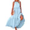 Summer new style holiday style ruffled long section, European and American style elegant swing beach skirt