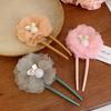 Fabric mesh flower hairpin simple high-end hair accessories fashion versatile niche headgear