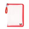 LOMI Transparent Zipper File Tote Bag with Handle for Students