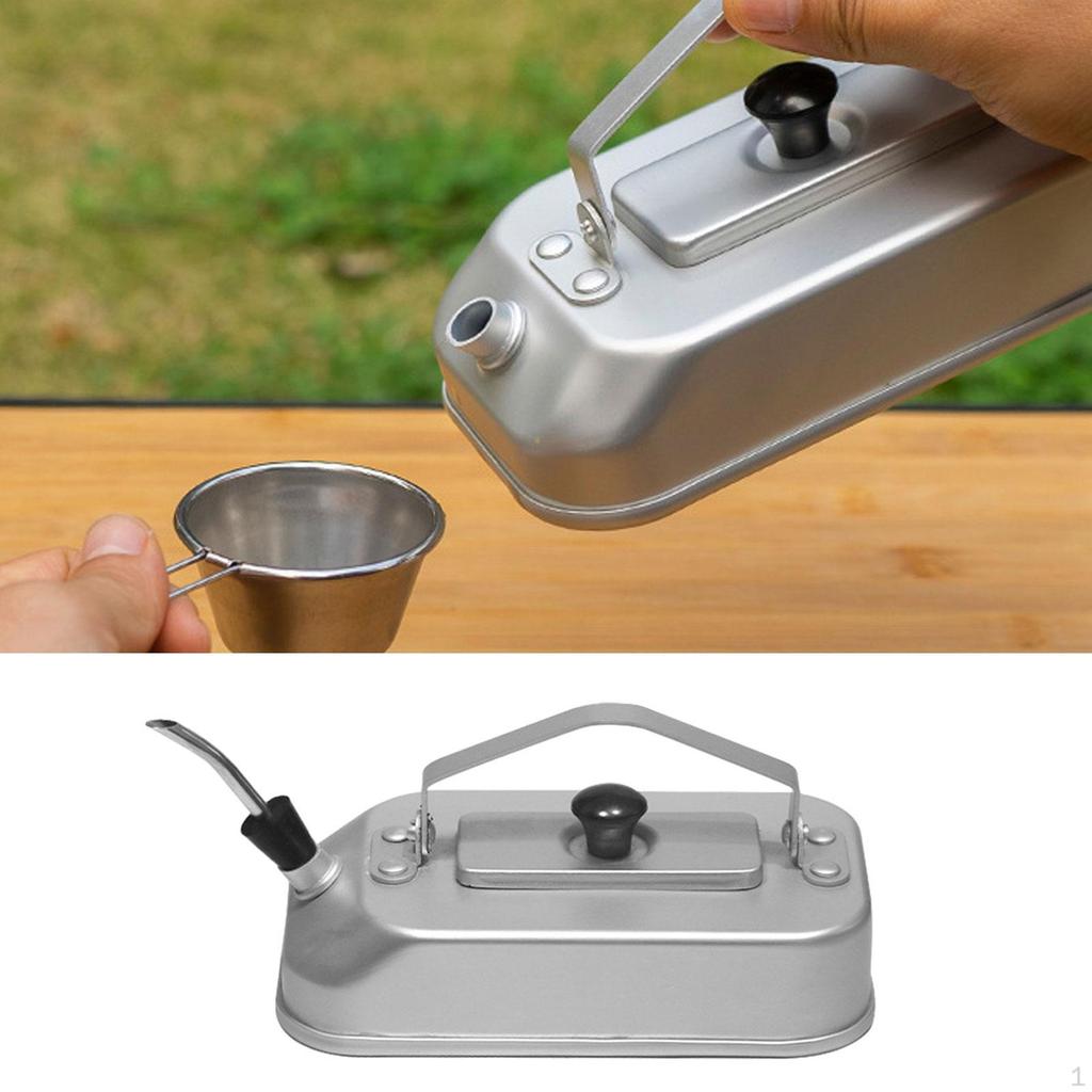 Camping Water Kettle Aluminum Alloy with Handle Storage Bag Coffee Pot Teapot for