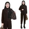 Petite Women's Stylish Autumn/Winter Two-Piece Plus Size Outfit
