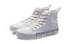 Li Ning Slip Resistant, Abrasion Resistant, Lightweight High top Canvas Shoes Women's White Yellow AGCP338-4