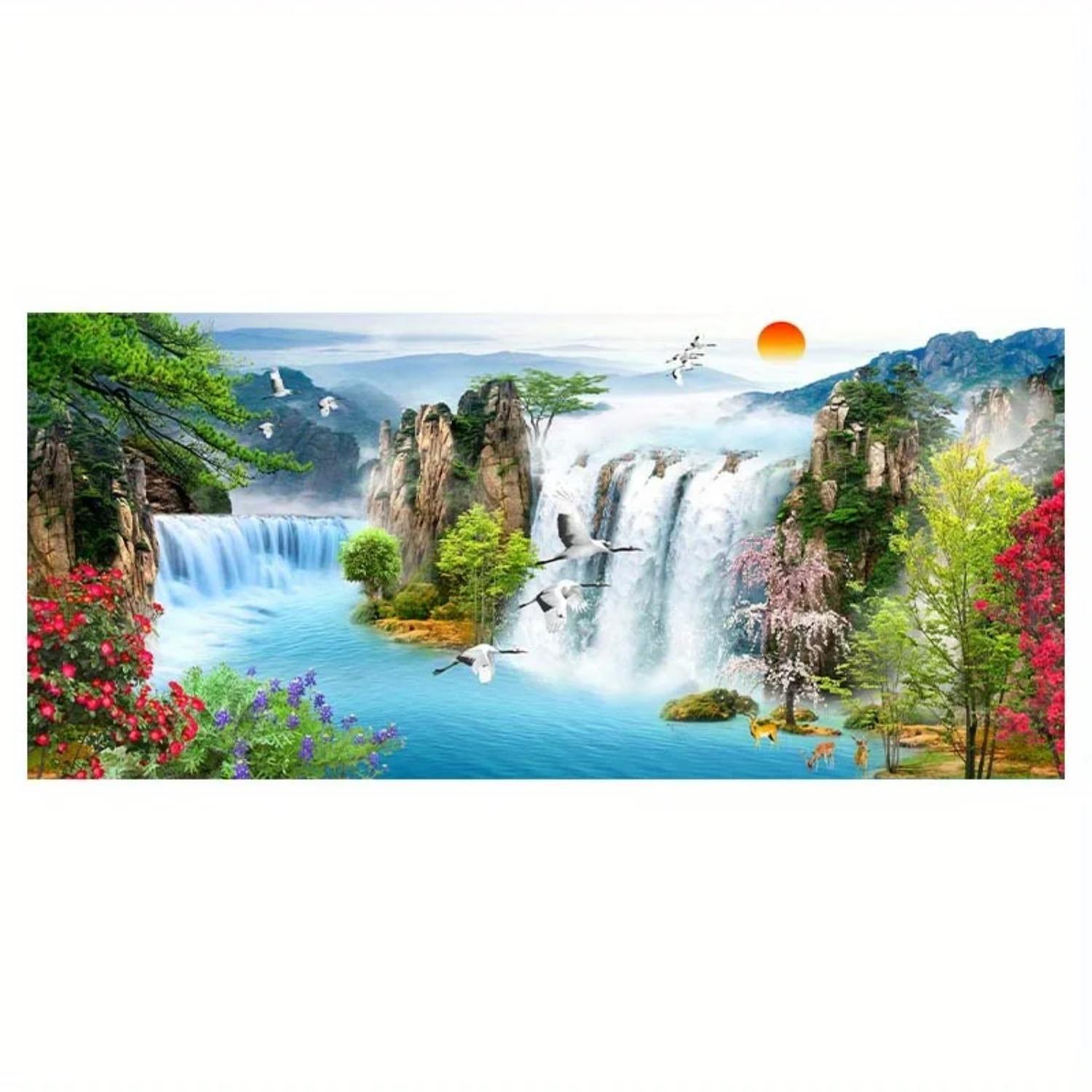 

Beach Sunset Wall Art Плакати Великий Пейзаж Картини на полотні Друк Скандинавські Настінні Прикраси Картина Для Домашнього Декору 50x100cm No Frame