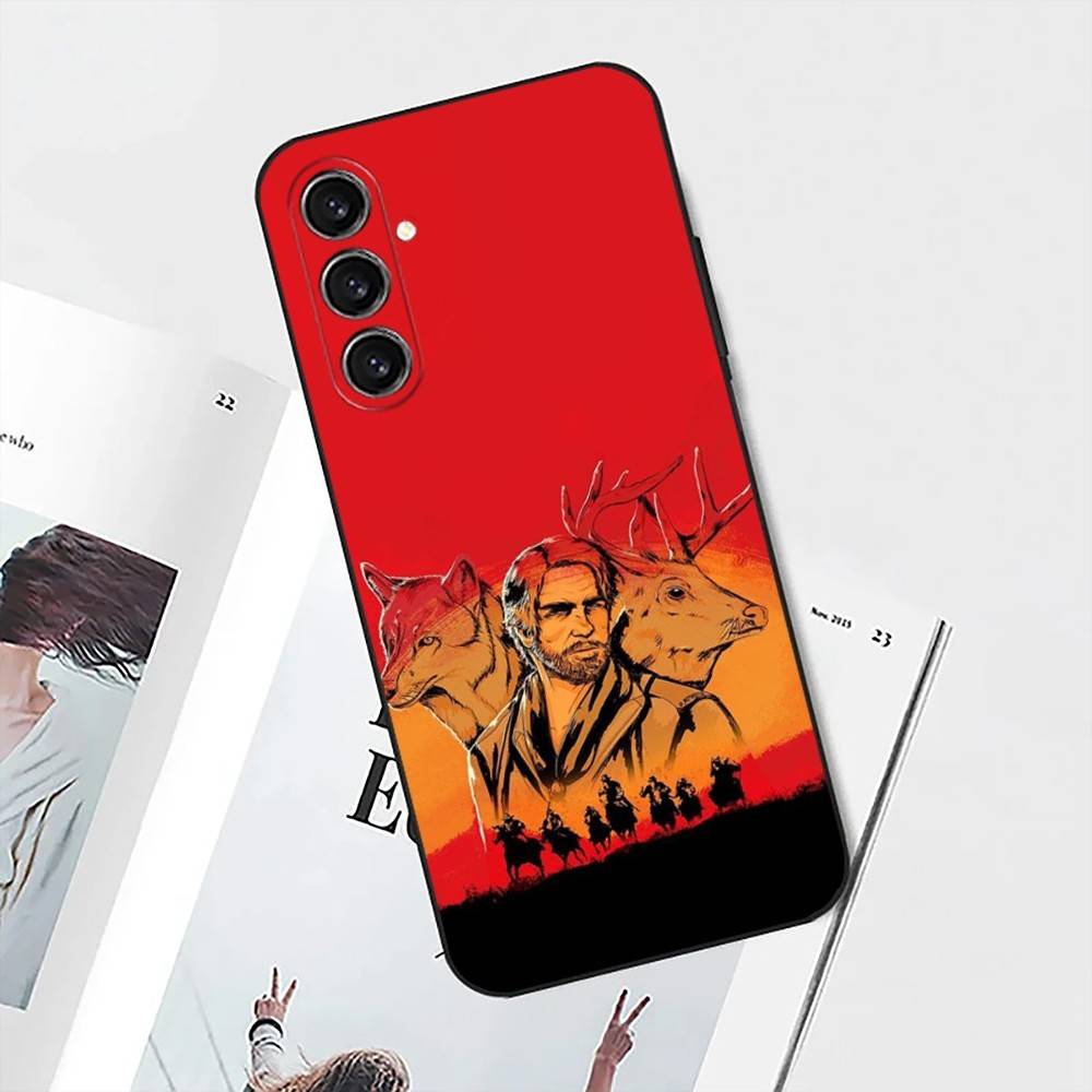 Red D-Dead R-Redemption 2 Phone Case For Samsung S25,S24,S21,S22,S23,S30,Ultra,S20,Plus,Fe,Lite,Note,10 Black Soft Shell