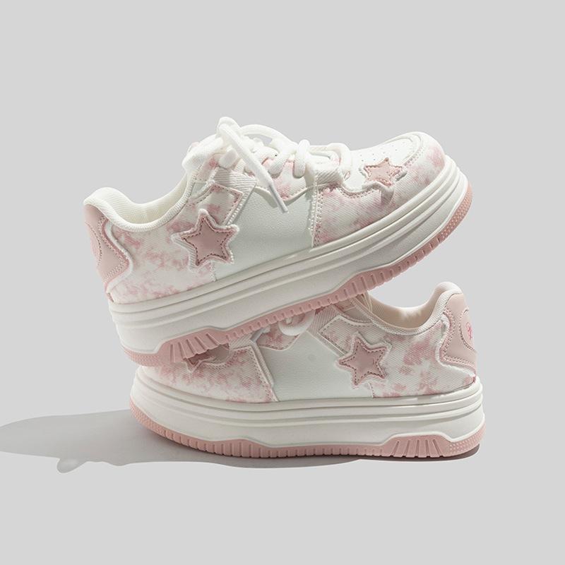 New Style Sneakers for Women, Fashionable and Versatile, Casual Shoes with Thick Soles, Single Shoes
