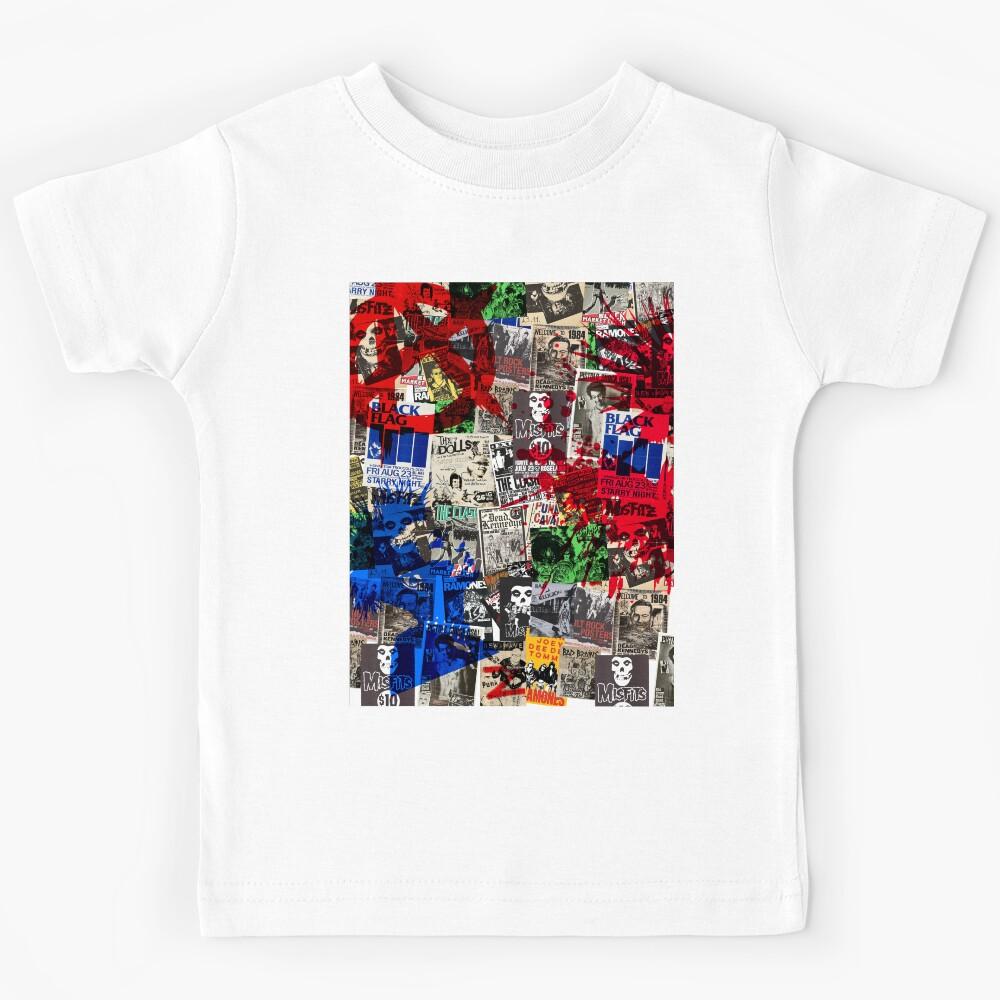 Punk Rock old Poster Collage mixed art Kids T-Shirt 160