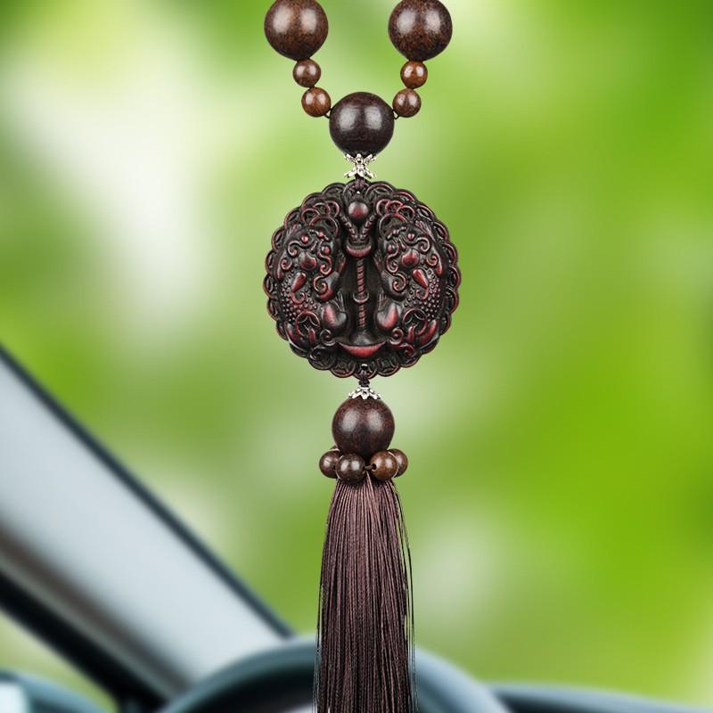 New Model Interior Decorative Item for Baishan Auto - Walnut Car Rearview Mirror Hanger - Decorative Car Accessory