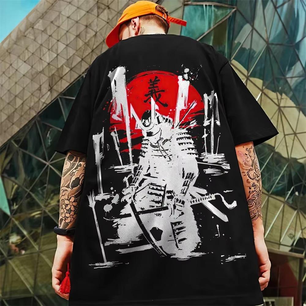 3d Japanese  Print Men's T-Shirt Summer Fashion Casual T-Shirt For Men Street Trend Oversized Tees Half Sleeve Pullover
