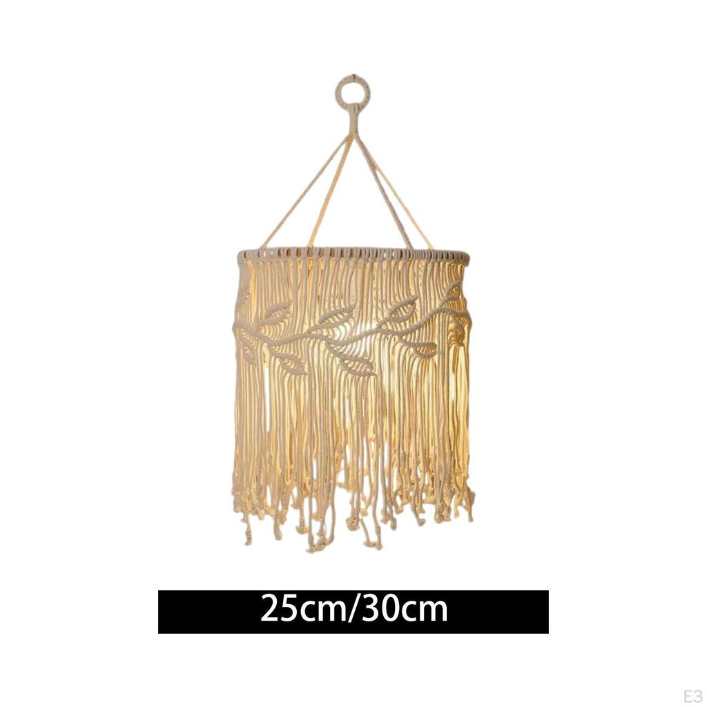 Bohemian Woven Pendant Lamp Shade Farmhouse Decor Handwoven Home for Bedrooms Living Rooms And