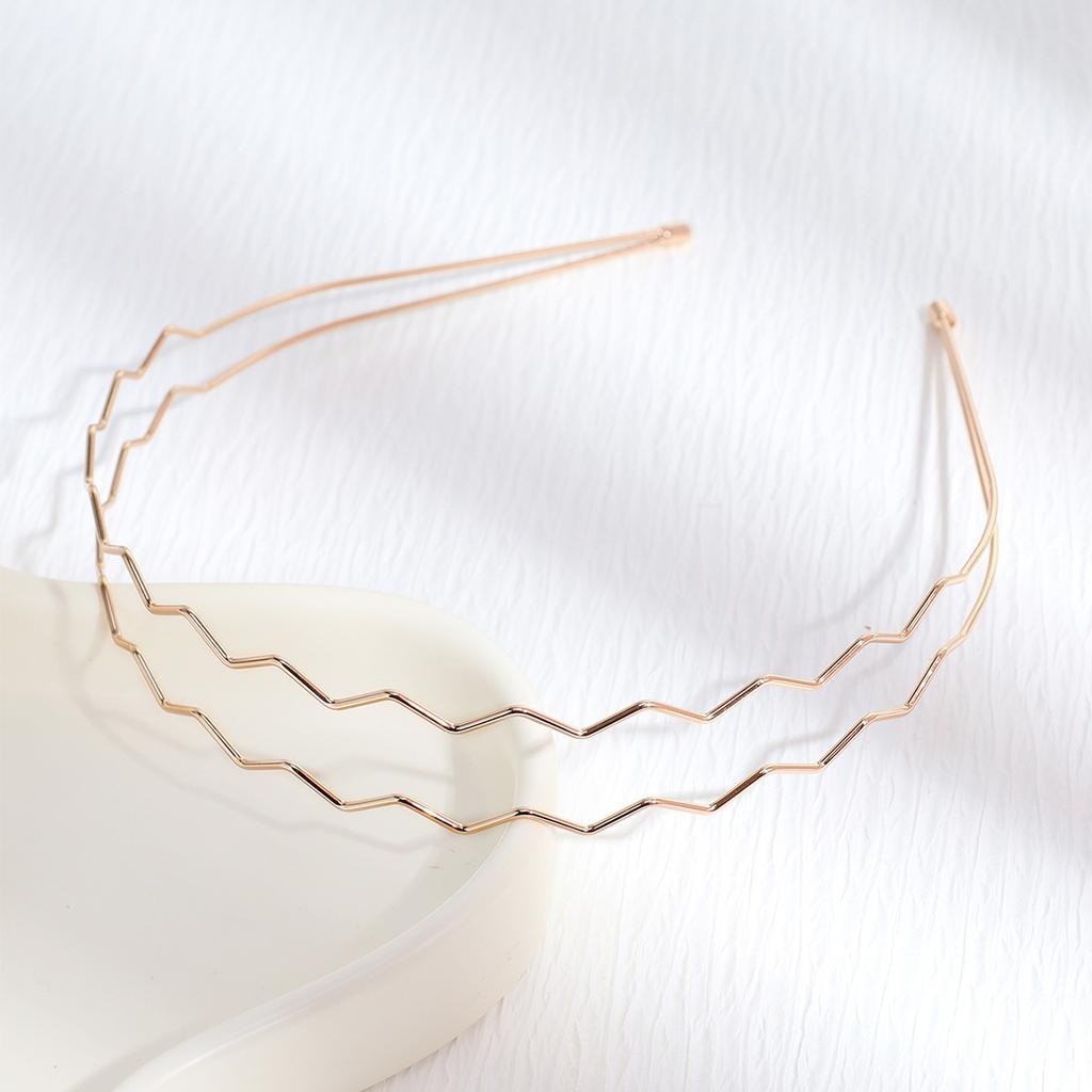Semplici Cerchietti Metallici Dorati a Onda Eleganti Cerchietti a Onda Moda Donna Cerchio per Capelli Accessori per Acconciature