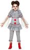 Gray Psycho Clown Killer Costume 10-12 Years