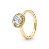 2025 Gold Plated Ring Zircon Sparkling Princess Wishbone Heart Women  Fine Jewelry