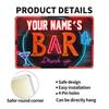Personalized Retro Metal Neon Sign Wall Art Home Pub Club Decor
