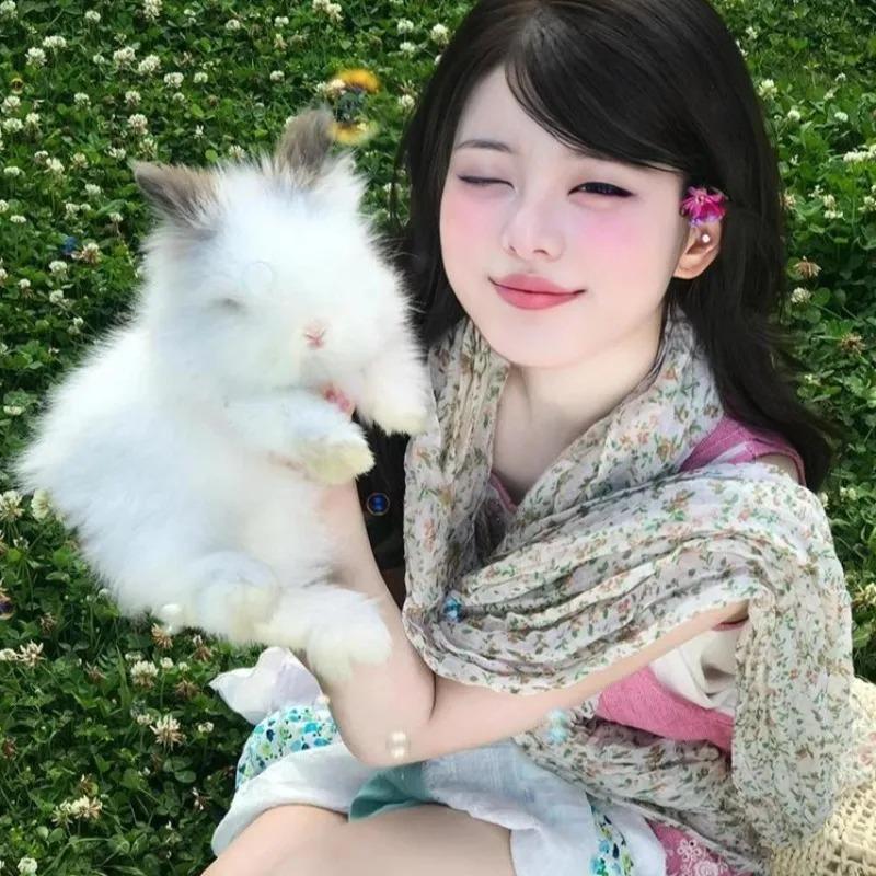 Pastoral Forest Floral Tiny Square Scarf Spring Summer Korean Lightweight Sun Protection Shawl Silk Neck Wrap Accessory Women