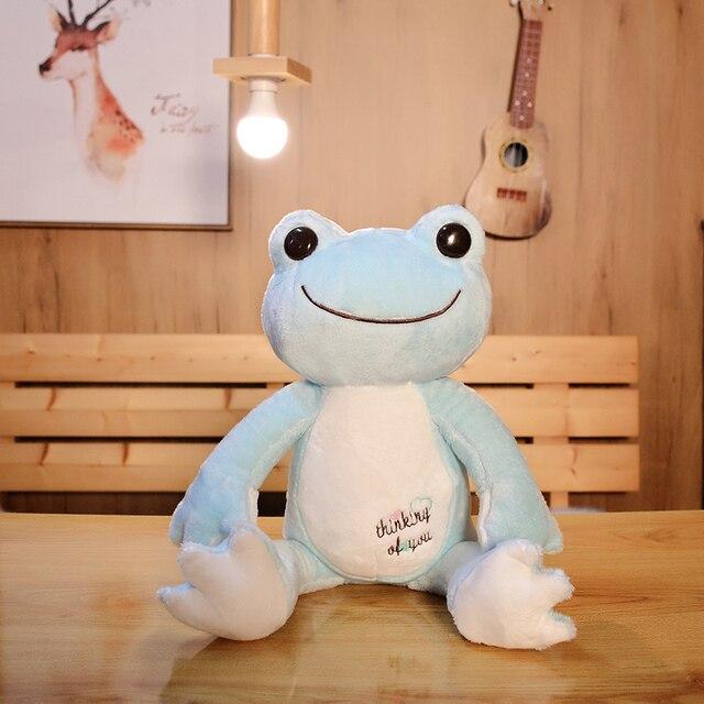 Charming Frog Plush Toy Colorful Cartoon Plush Smile Frog Pillow Stuffed Soft Dolls Children Baby Nice Birthday Xmas Gift