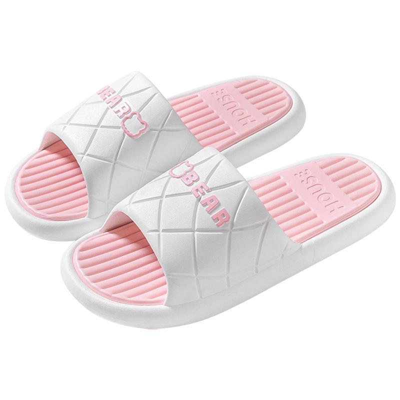 

Slippers, Indoor Shoes, Soft-soled, Anti-slip, Silent and Odor-resistant Sandals Fits 35-36 розовый/белый