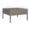 Vidaxl 5-Cz. Garden Lounge Set, Cushions, Grey, Rattan PE