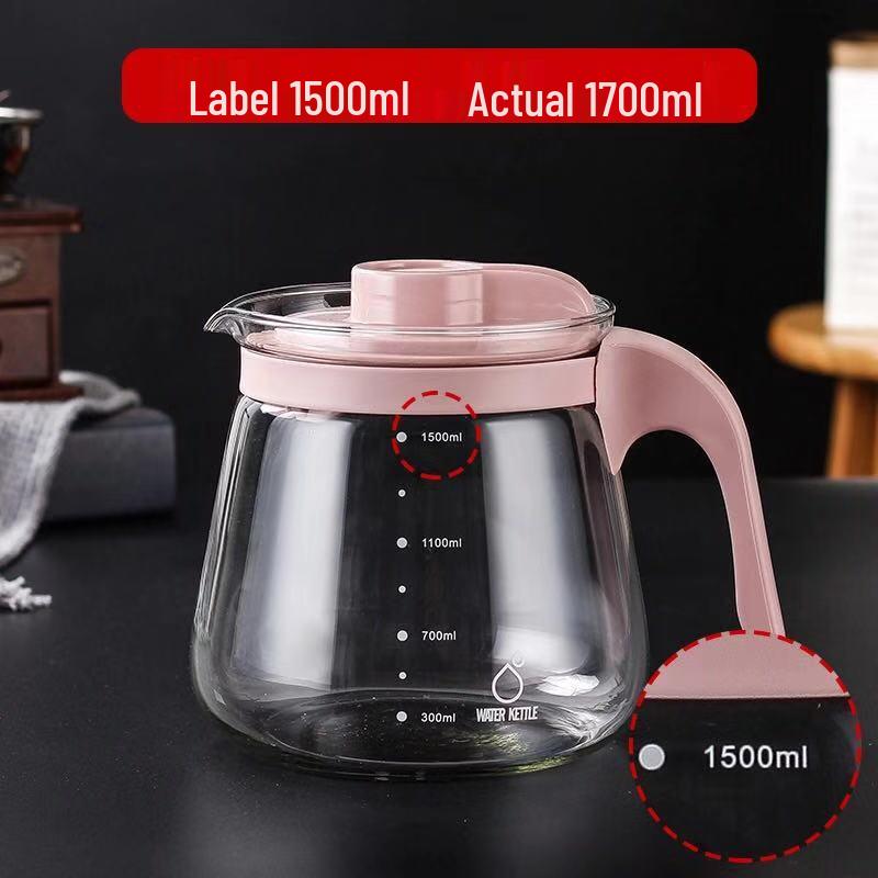 High Temperature Glass Pitcher Set: Nordic Iced Water, Fruit Teapot, Beer, and Cold Brew Pitcher with Scale.