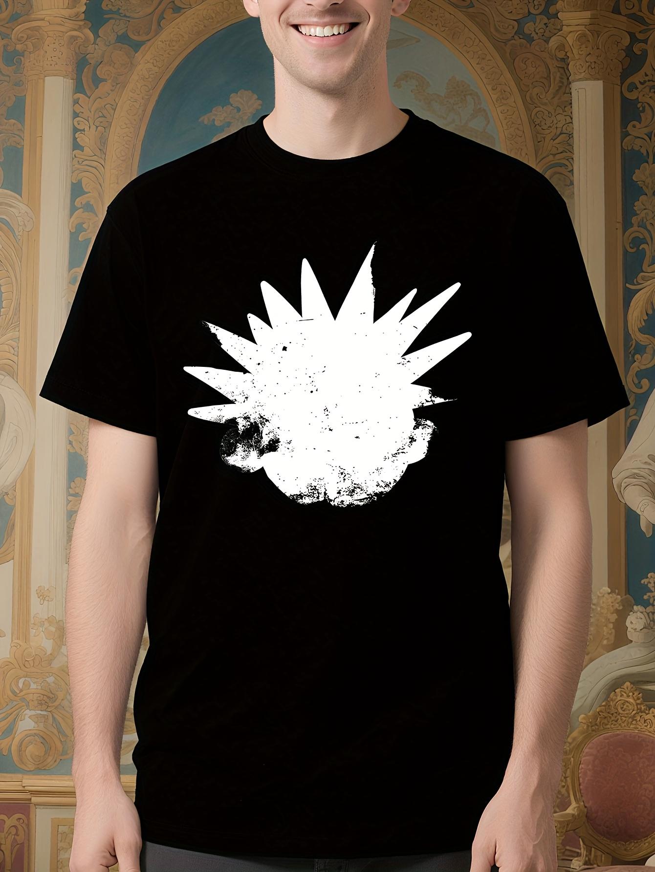 Y2K Gothic Heavy Cotton Tshirt - Black/White Graphic Stre... M