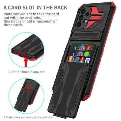 For Samsung Galaxy A12 A22 A32 A42 A52 A72 Case Shockproof Armor Card Slot Bracket Stand Holder Cover For Galaxy A02 A02s A03s
