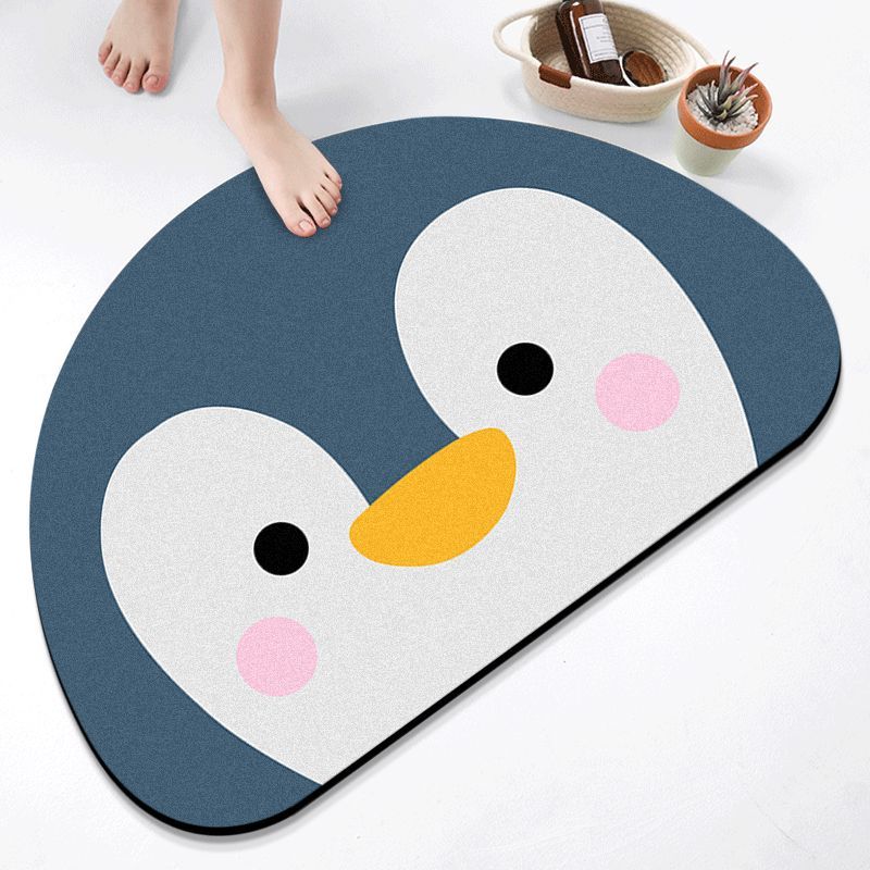Little Penguin Diatom Mud Absorbent Mat Bathroom Non-slip Floor Mat Toilet Toilet Door Mat Sanitary Carpet