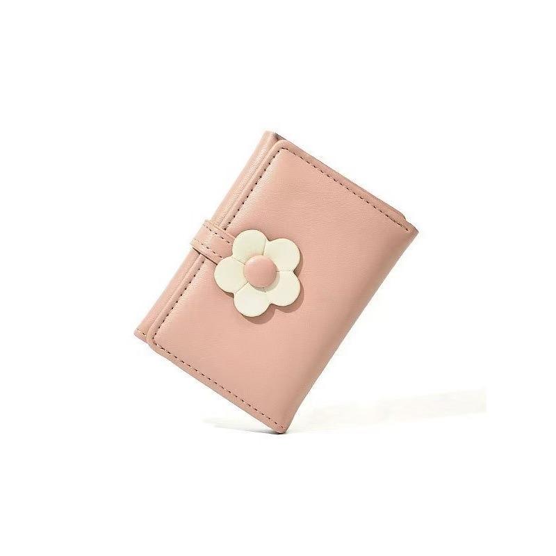 

The new simple, fresh, sweet and cute flower student day short 30% off wallet 11*8.5*2.5 рожевий