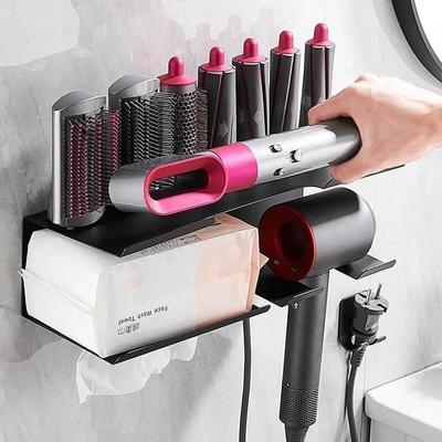 Dyson Saç Kıvırıcı Depolama Raf Tutucu Saç Kurutma Makinesi Rafı Saç Şekillendirici Tutucu Duvar Askısı Delme Gerektirmeyen Raf Banyo Aksesuarları